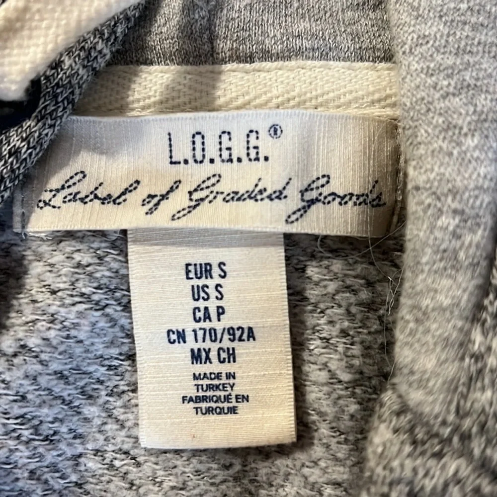 L.o.g.g. Snap Hoodie Side Pockets Drawstring Hood size Small